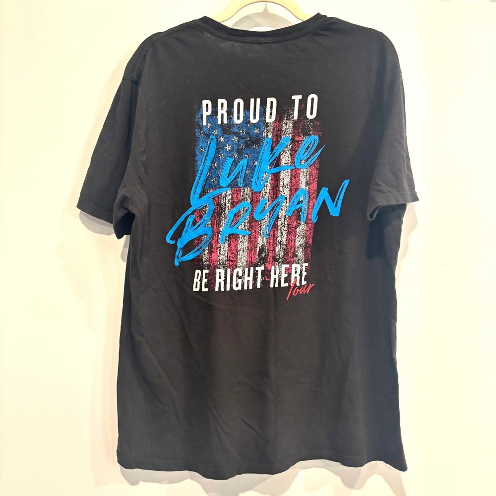 Luke Bryan Mens Shirt XL Proud To Be Right Here‎ Tour 2021 Country Music 21061